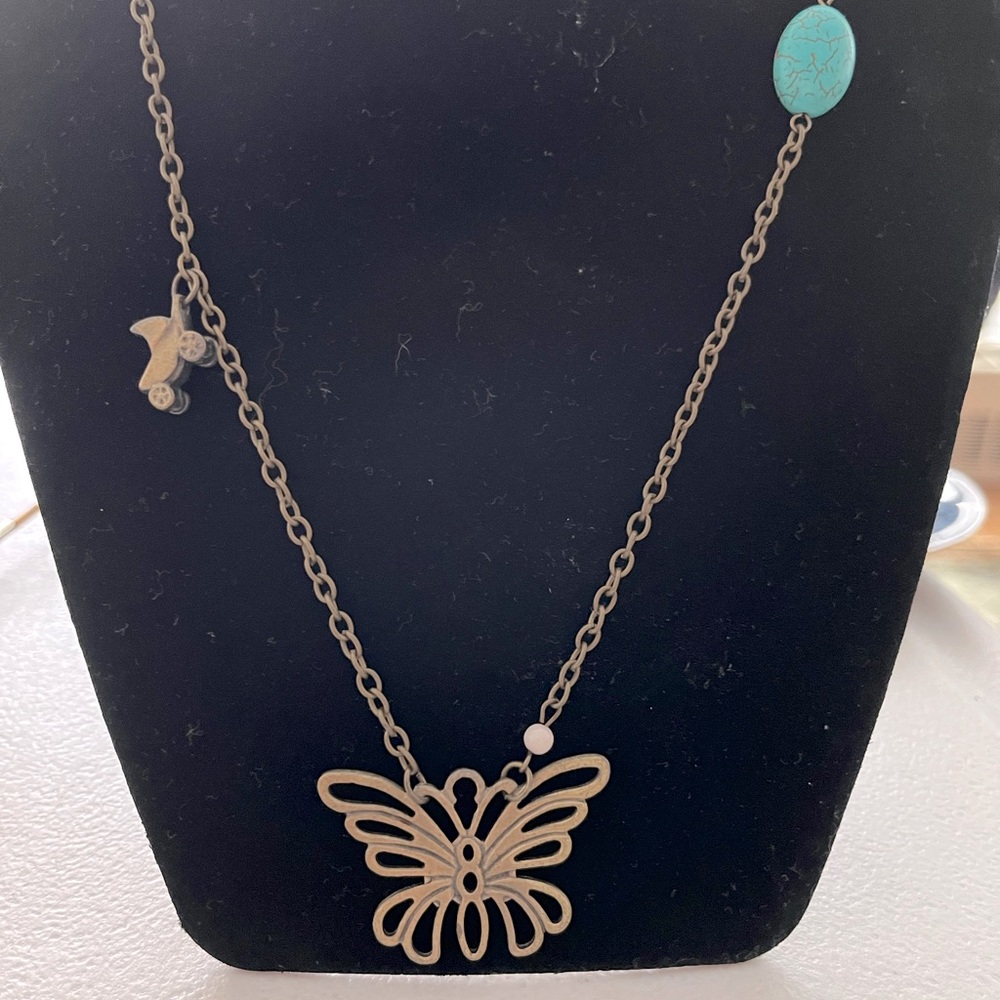 Copper long necklace